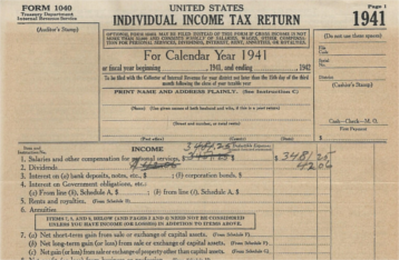 Form 1040 of 1941